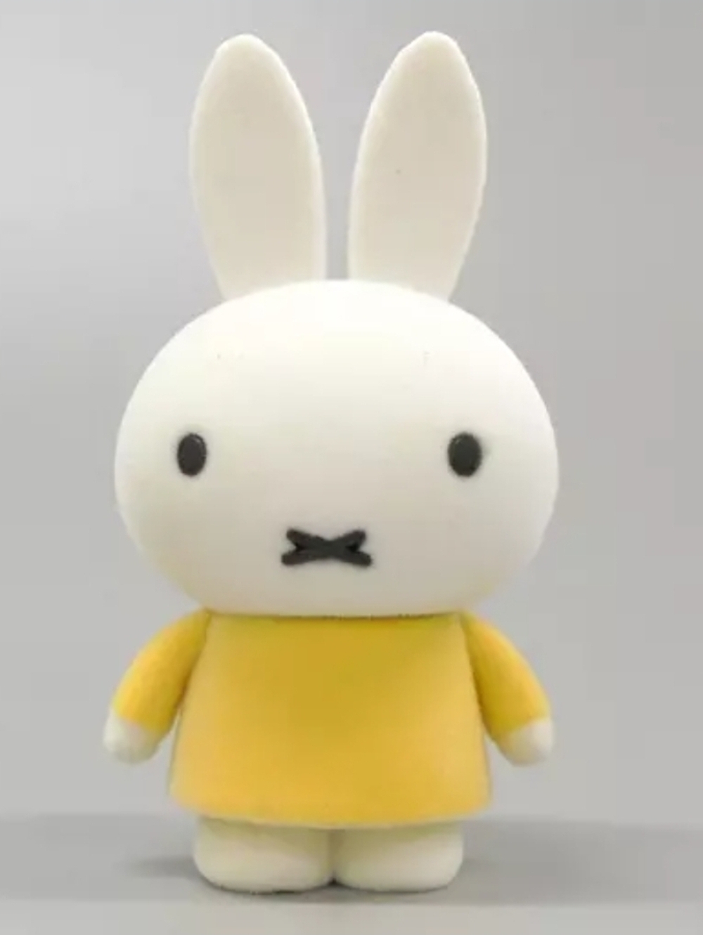 Rare Miffy Flocked Mascot Figure – Yellow (7 cm)